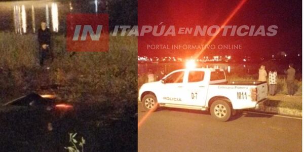 VEHÍCULO TERMINÓ SUMERGIDO EN ARROYO DE ENCARNACIÓN - Itapúa Noticias