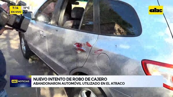 Nuevo intento de robo de cajero: abandonaron automóvil utilizado para el atraco - ABC Noticias - ABC Color