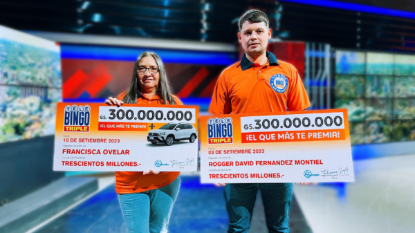 El TELEBINGO TRIPLE PRESENTA A SUS TRES NUEVOS MILLONARIOS - Noticias Paraguay