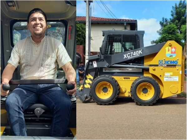 Municipalidad de San Juan Bautista adquiere tractor mini pala para el sector de aseo urbano