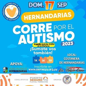 Hernandarias corre por el autismo este domingo 17 de setiembre | DIARIO PRIMERA PLANA