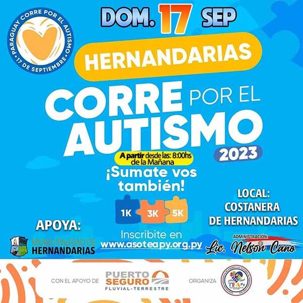 Hernandarias corre por el autismo este domingo 17 de setiembre | DIARIO PRIMERA PLANA