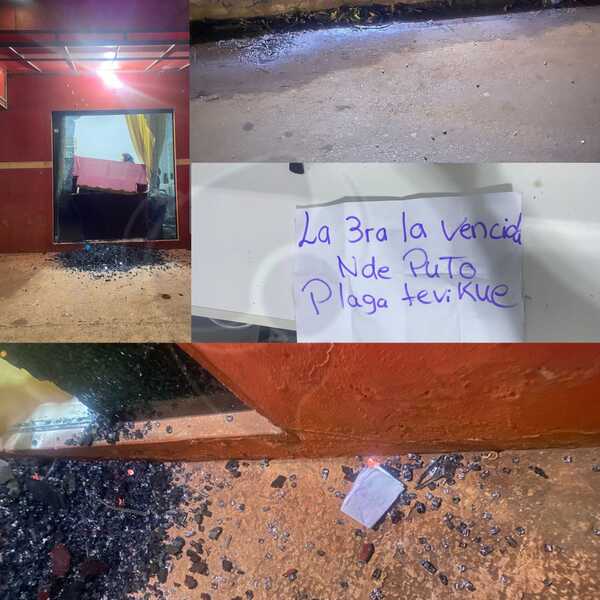 Disparan por segunda vez una Peluquería en Barrio Obrero, ahora con un mensaje de amenaza