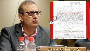 Juez ordena bloqueo de bienes y cuentas de Erico Galeano | 1000 Noticias