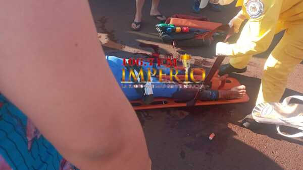 Accidente sobre la ruta PY05 deja a ocupantes de una motocicleta heridos - Radio Imperio 106.7 FM