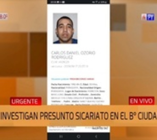 Investigan presunto caso de sicariato en Asunción - Paraguay.com