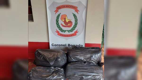 Descubren 6 bolsas de marihuana abandonadas en parada de ómnibus de Coronel Bogado