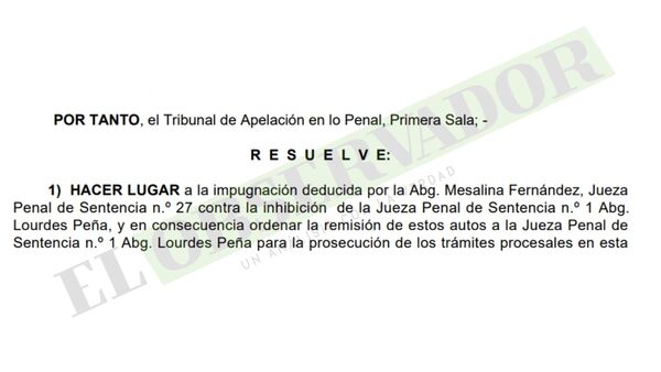 Cámara confirma nuevamente a la jueza Lourdes Peña en la causa por difamación sobre gremialista del IPS