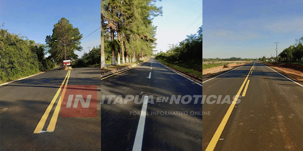 GRAL. ARTIGAS: CULMINA TRABAJOS DEL ASFALTADO DE 3KM DEL TRAMO VIEJO DE LA EX RUTA 8 - Itapúa Noticias