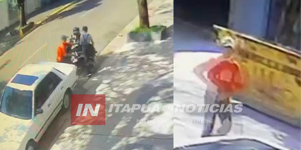 JÓVENES FUERON VÍCTIMAS DE UN ASALTANTE EN PLENO CENTRO DE ENCARNACIÓN - Itapúa Noticias
