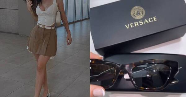La Nación / Betha Borba presumió gafas “Versace” original valoradas en USD 260