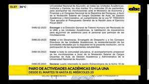 Paro general en la UNA: desde el martes 19 hasta el miércoles 20 - ABC Noticias - ABC Color