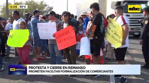 Video: Comerciantes cerraron acceso a Puente Remanso - ABC Noticias - ABC Color