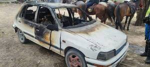 [VIDEO] Protesta de comerciantes de Nanawa terminó con auto incendiado
