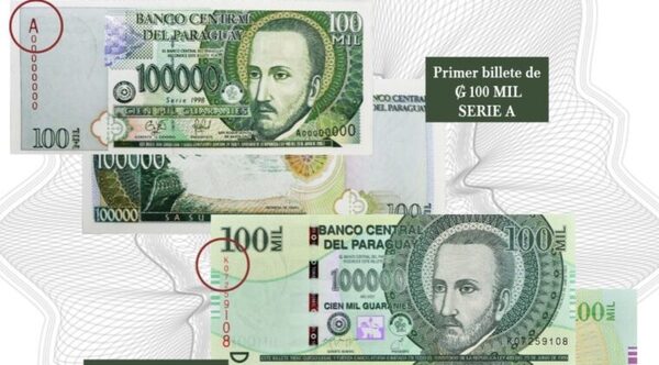 LAS SERIES DE BILLETES DE 100.000 Y DE 50.000 QUE ESTÁN VIGENTES
