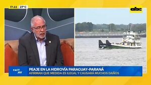 Peaje en la hidrovía Paraguay-Paraná: afirman que medida es ilegal y causará muchos daños - Factor Clave - ABC Color