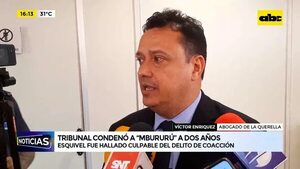 Video: Condenan a 2 años de prisión a Rafael Esquivel, alias “Mbururu”, por robo y coacción grave - ABC Noticias - ABC Color