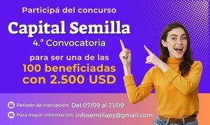 Gobernación del Caaguazú invita a las mujeres a inscribirse al concurso Capital Semilla