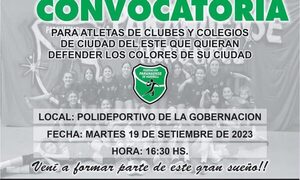 Convocan a atletas para sub 10 de handball