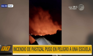 Incendio de pastizal puso en peligro una escuela en Benjamín Aceval | Telefuturo