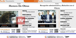 SNPP HABILITÓ CURSOS PRESENCIALES E HÍBRIDOS PARA INTERESADOS EN ENCARNACIÓN - Itapúa Noticias