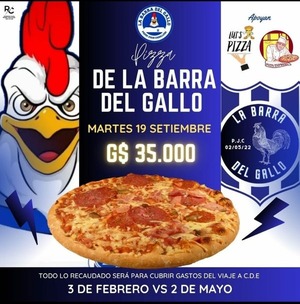Organizan “Pizzada” para ir a alentar al “Gallo Norteño”