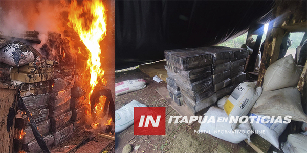 INCAUTARON CASI DOS TONELADAS DE MARIHUANA EN LA RESERVA SAN RAFAEL - Itapúa Noticias