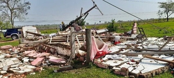 Fuertes vientos causaron daños materiales en el departamento de Concepción
