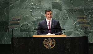 Santiago Peña habló de la hidrovía en su intervención ante la ONU - trece