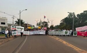 Paro de la UNA: San Pedro de Ycuamandyyú se suma a la movilización - Nacionales - ABC Color