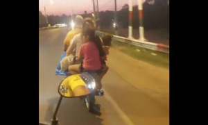 Luque: Conducía borracho su moto, llevaba a su pareja y a sus tres hijos