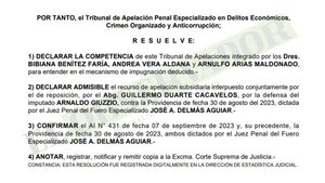 Cámara confirma rechazo a reposición de plazo solicitado por Giuzzio y podrá fijarse preliminar