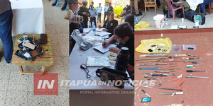 INCAUTARON DROGAS, ARMAS Y CELULARES EN EL CERESO - Itapúa Noticias