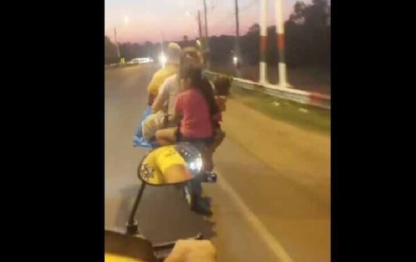 Luque: Conducía borracho su moto, llevaba a su pareja y a sus tres hijos – Prensa 5