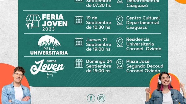 Secretaría de la Juventud del Caaguazú invita a jóvenes a peña universitaria por Día de la Juventud