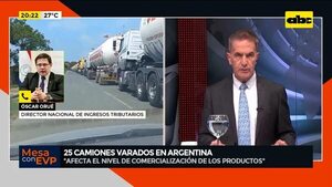 Video: 25 camiones varados en Argentina  - Mesa de Periodistas - ABC Color