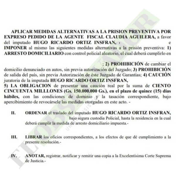 Exactuario enfrentará proceso por cohecho pasivo agravado en arresto domiciliario
