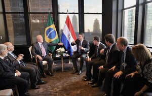 Santiago Peña y Lula Da Silva mantienen primera reunión bilateral