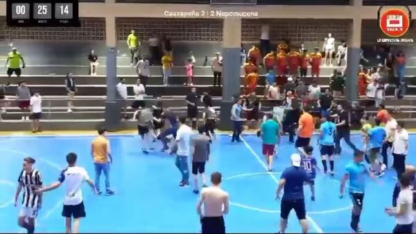 Juego clasificatorio al Nacional C20 de fútbol de salón opa en moquete campal