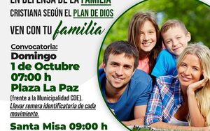 Caminata en defensa de la familia cristiana será el 01 de octubre