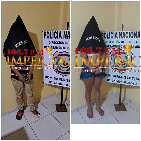 Recuperan tres motos robadas y detienen a una pareja en Jardín Aurora - Radio Imperio 106.7 FM