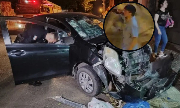 Chocó contra una casa y se marchó con cerveza en mano en Barrio Obrero