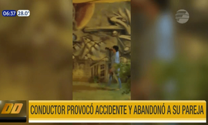 Asunción: Conductor provocó accidente y abandonó a su pareja en el sitio | Telefuturo