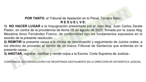 Cámara confirma sorteo de un nuevo tribunal para el juicio a Dany Durand por declaración falsa