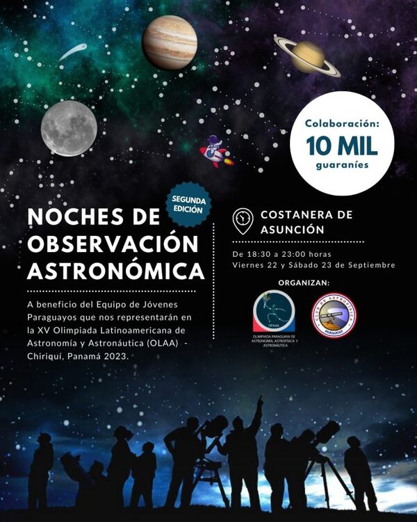 Invitan a observaciones astronómicas en la Costanera de Asunción