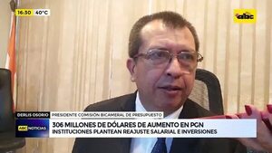 Video: 306 millones de dólares de aumento en PGN - ABC Noticias - ABC Color
