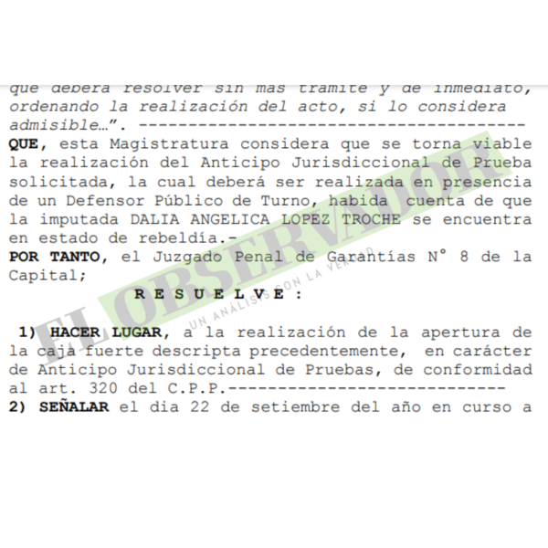 Tres años y medio después abren caja fuerte incautada de casa de Dalia Lopez