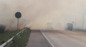 Video: gran incendio podría llegar hasta la ruta que une  Luque y San Bernardino  - Nacionales - ABC Color