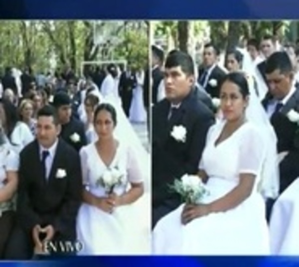 Más de 70 parejas dieron se juraron amor eterno en boda comunitaria - Paraguay.com