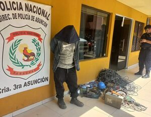 Aprehenden a un hombre que estaba robando herramientas de una obra en Asunción - Megacadena